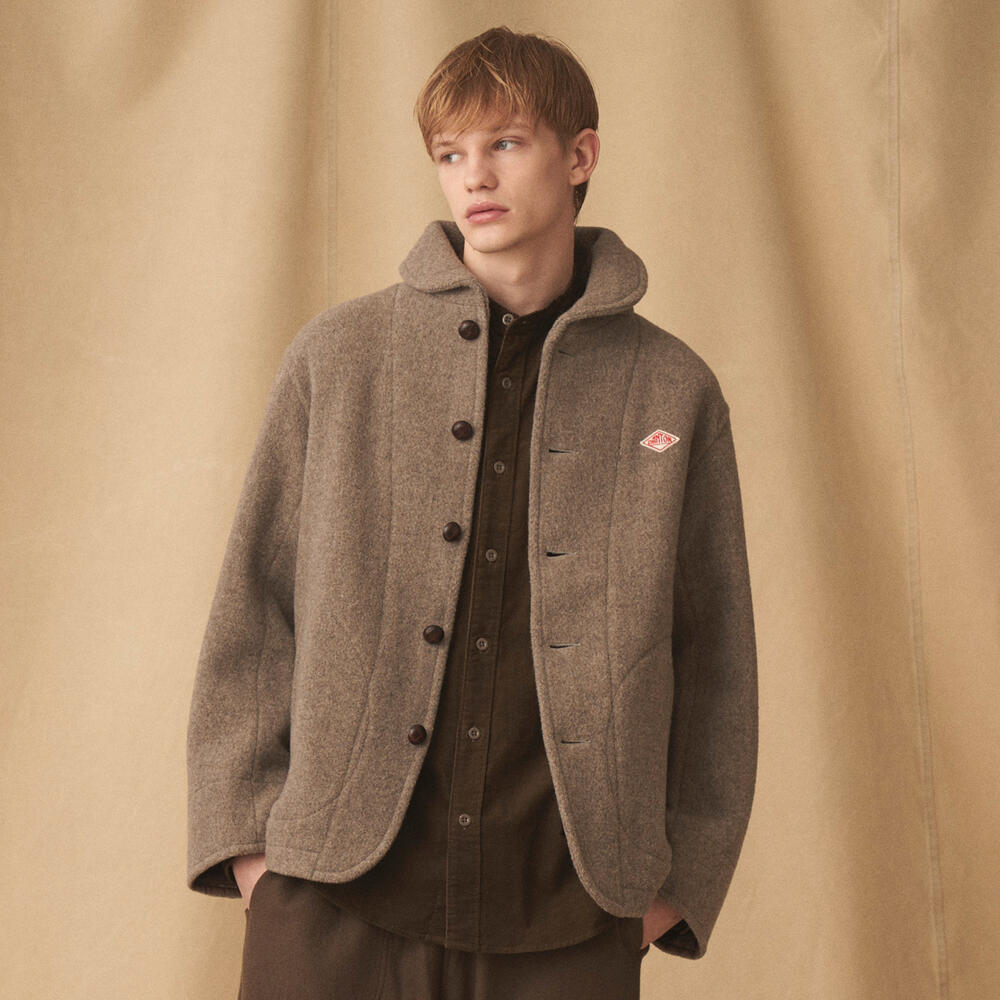 단톤 자켓 WOOL PILE ROUND COLLAR DNB242M101-0018 남성 자켓 - 메인 이미지