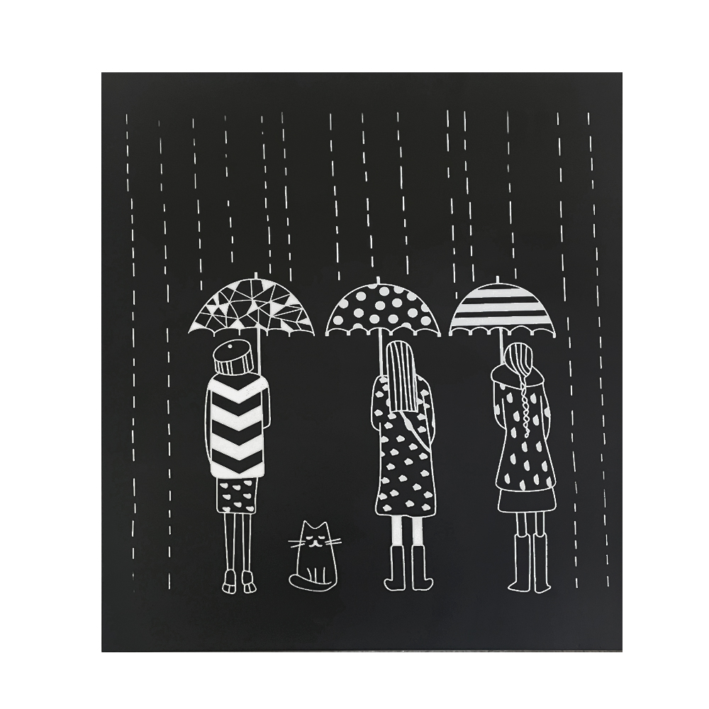 심플 모던 일러스트 철제 우산꽂이 업소용 카페 사무실 현관 인테리어 블랙