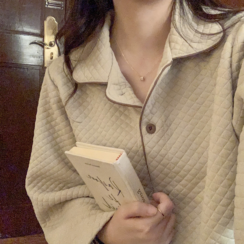 (커플잠옷) (프리마잠옷세트) 누빔 여성 남성 파자마 시밀러룩 연인 빅사이즈 투피스 겨울 상세 이미지 37