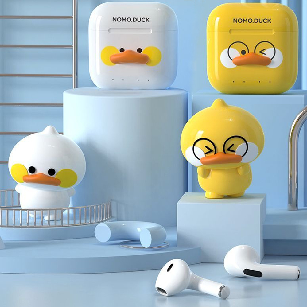 티버디 오픈형이어폰 귀안아픈 블루투스 NOMODUCK 캐릭터 무선 이어폰 (스트랩제공) 이미지 3