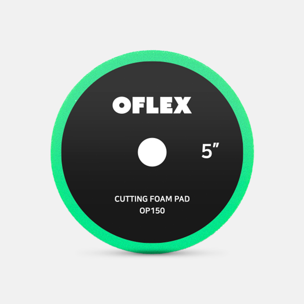 오플렉스 컷팅 폼패드 그린 125mm OP150 (싱글/듀얼 초벌용) - 메인 이미지