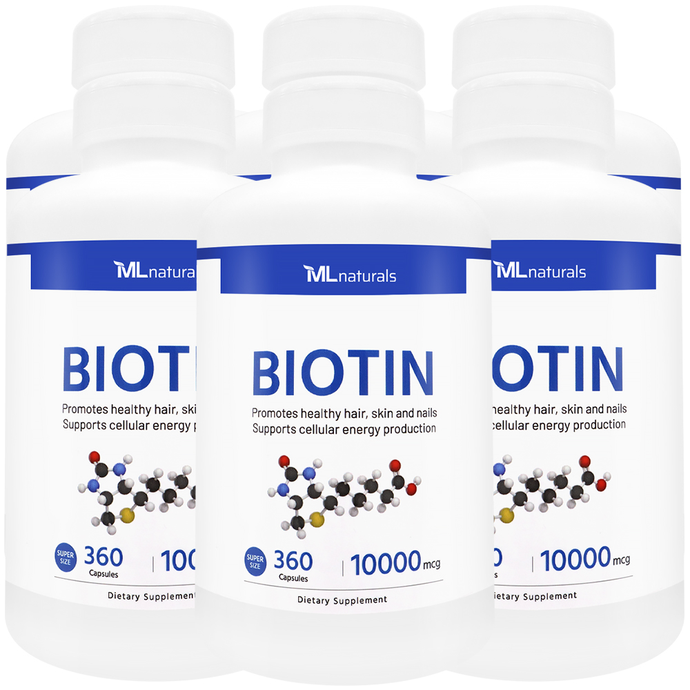 6병 마이라이프 내추럴스 비오틴 10000mcg 360정 슈퍼사이즈 - 메인 이미지