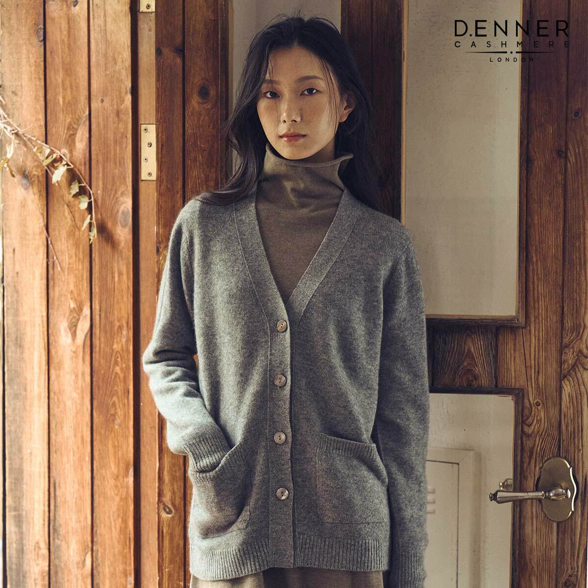 [신세계단독] 데너 몽골리안 캐시미어100 아이비 하프 코트 - 상세 이미지 3