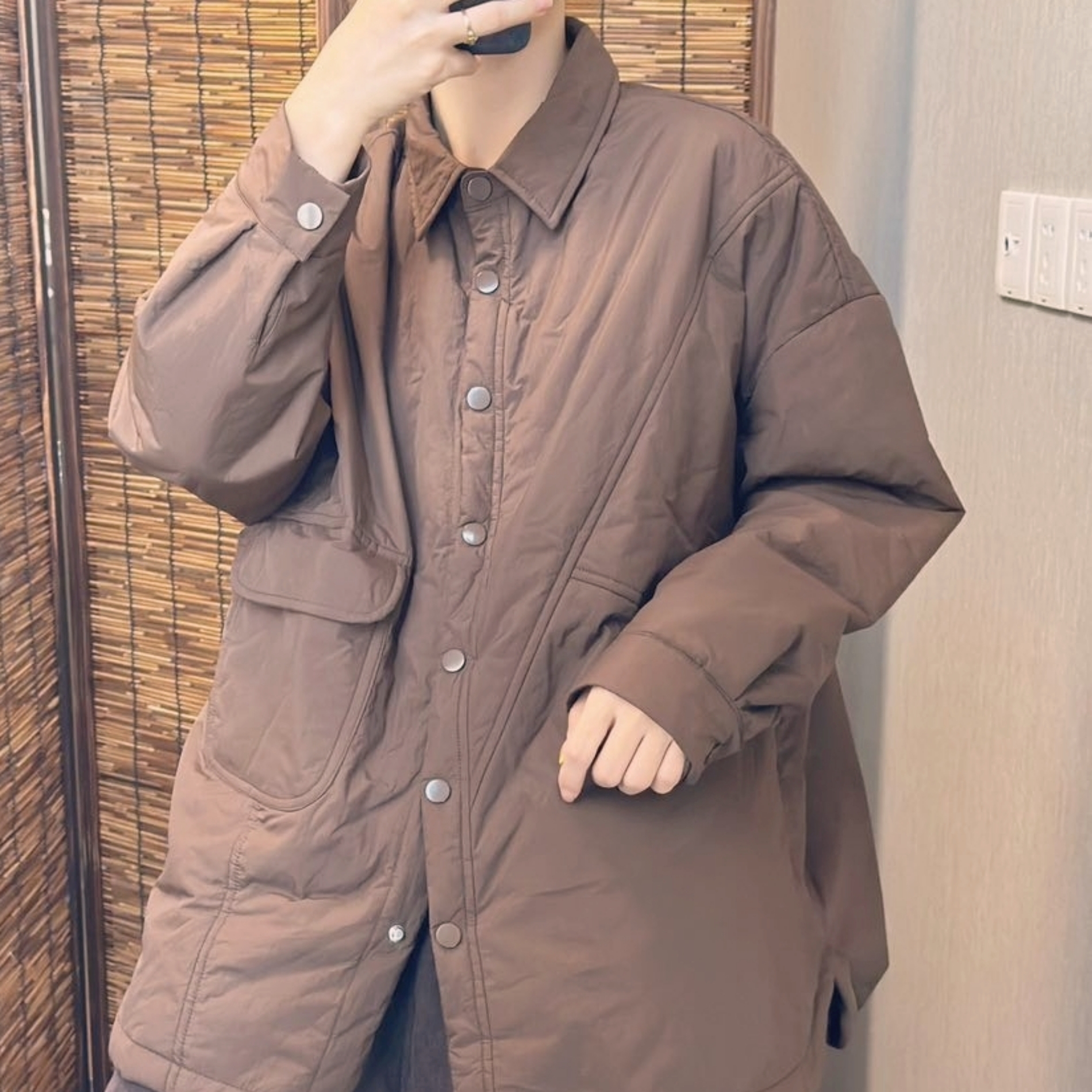 누빔 패딩점퍼 가을 겨울 여성패딩 미시옷 엄마옷 - 상세 이미지 3