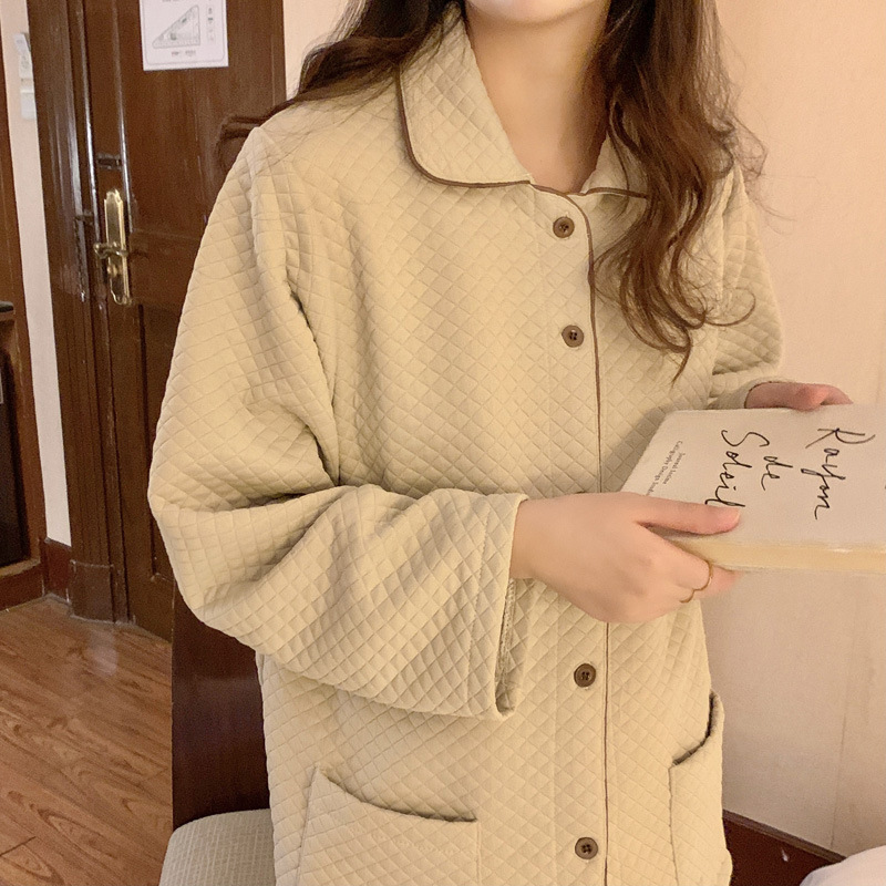 (커플잠옷) (프리마잠옷세트) 누빔 여성 남성 파자마 시밀러룩 연인 빅사이즈 투피스 겨울 상세 이미지 40