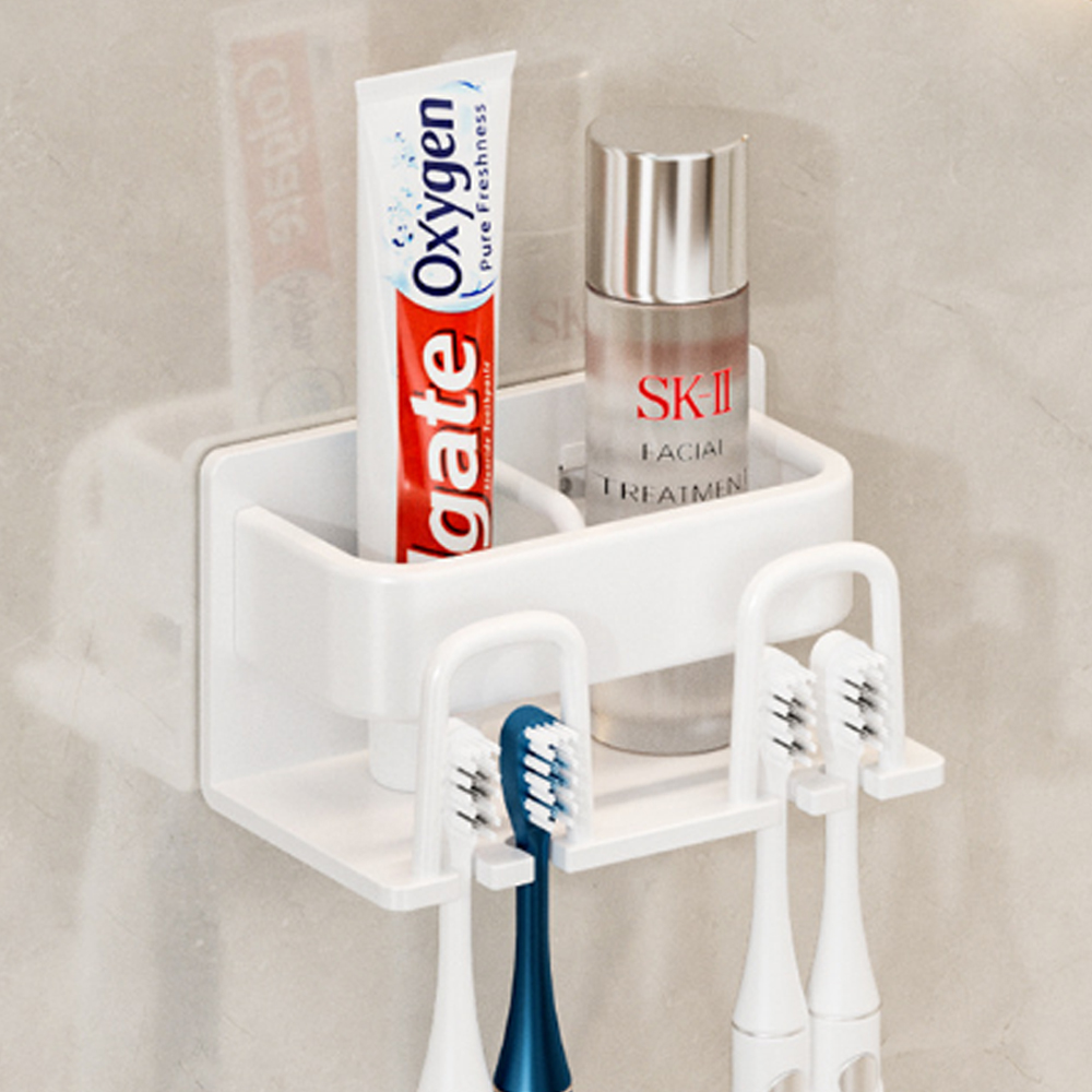 무타공 칫솔꽂이 치약걸이 칫솔통 칫솔걸이 2구