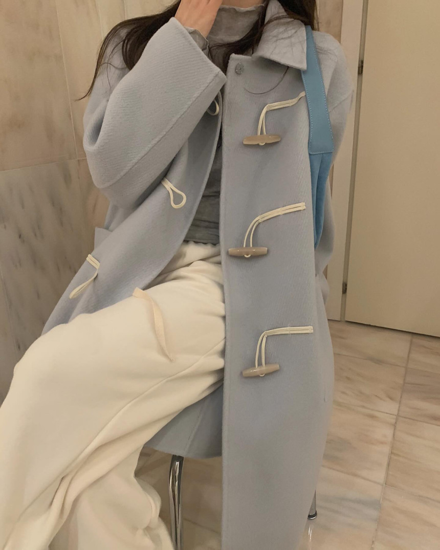[🧸떡볶이코트] 프리티영띵 카라 토글 핸드메이드 더플 롱 코트 3color 상세 이미지 8