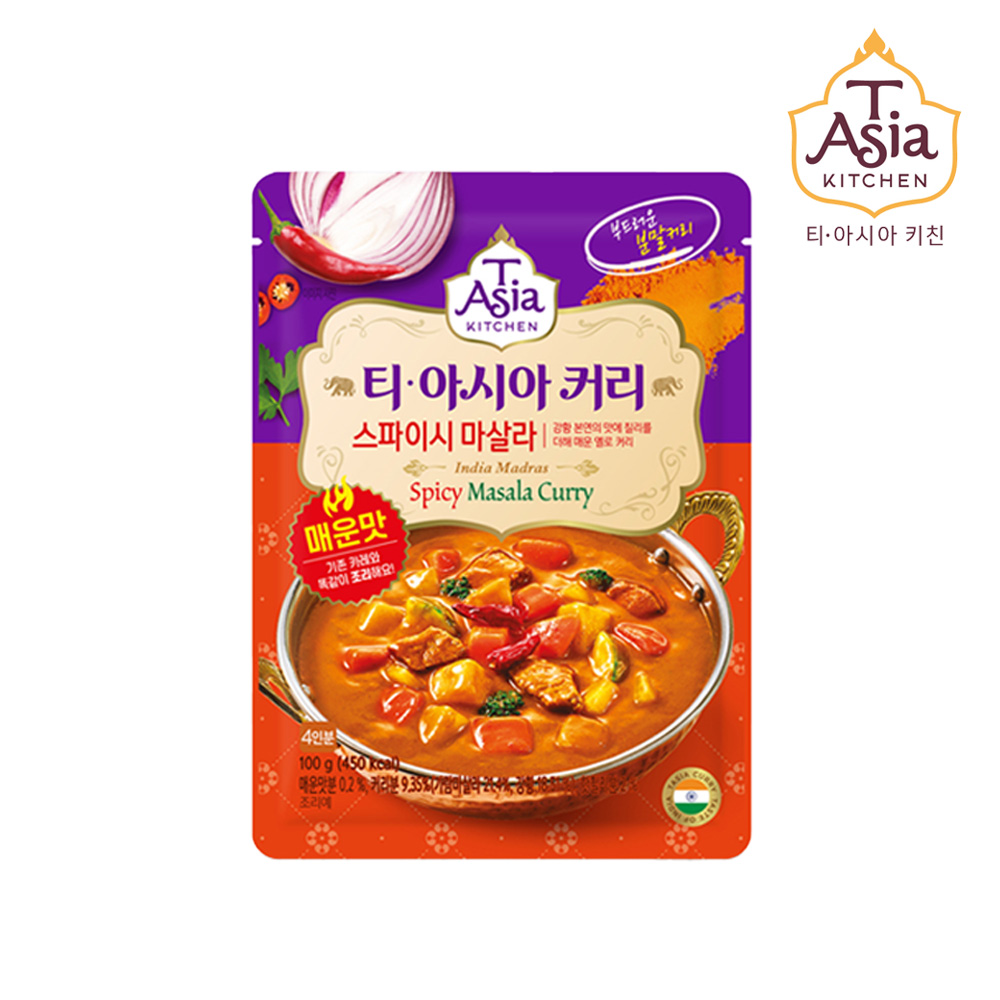 티아시아 스파이시 마살라 분말 커리 100g - 상품 이미지