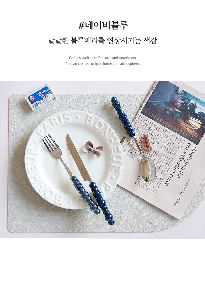 3종 커트러리 세트 디너 스푼 파스타 포크 나이프 세트 - 상세 이미지 5