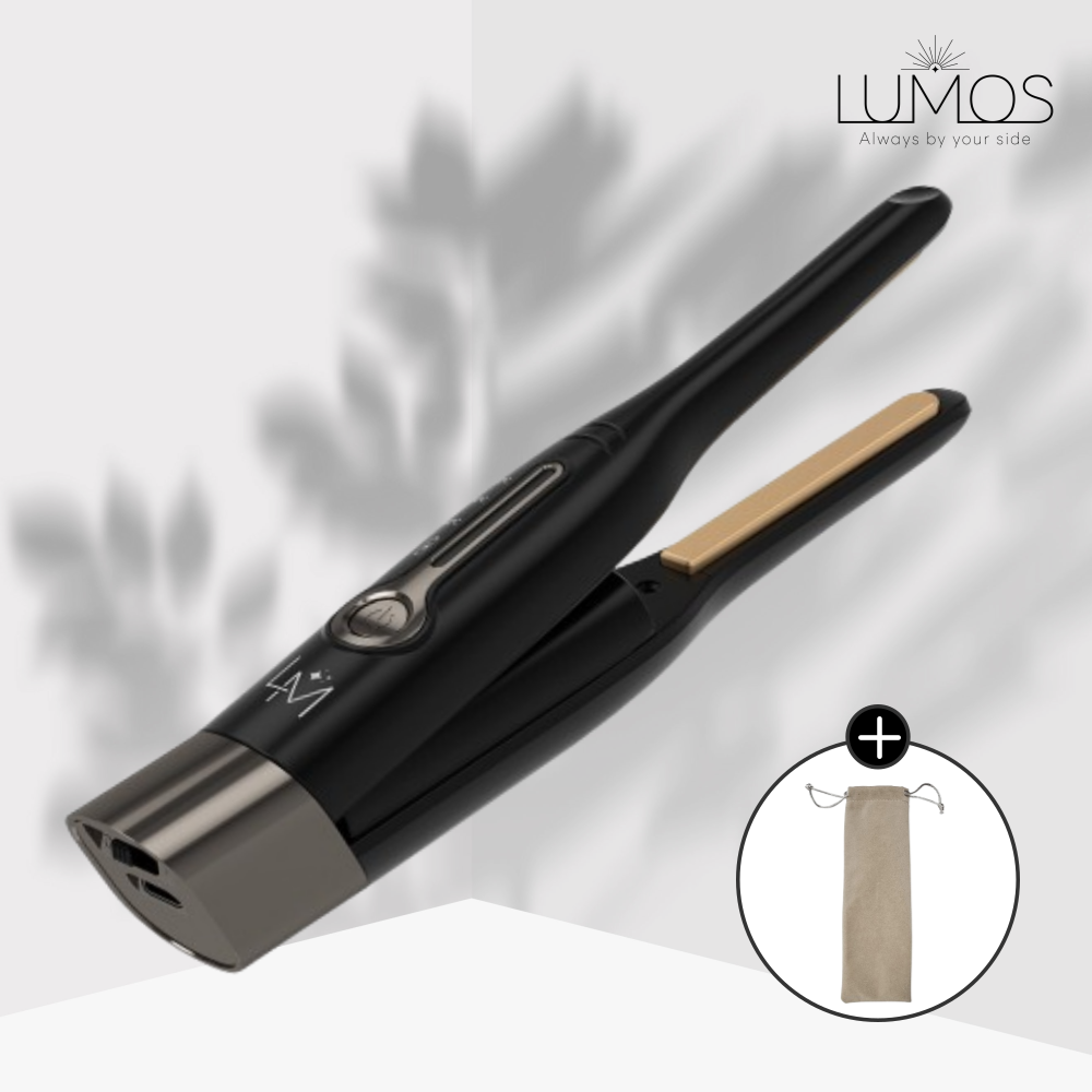 루모스 무선 미니 뿌리볼륨 고데기 앞머리 휴대용 C타입 충전 남자 매직기 OJELHS01B 블랙