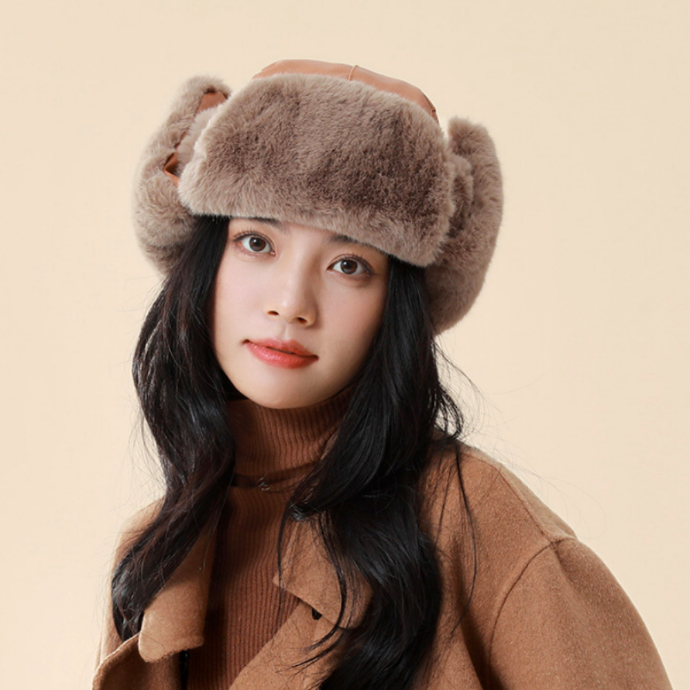 가죽 군밤장수모자 귀달이 겨울 귀도리 털 귀마개 귀돌이 귀덮는 귀덮개 항공 방한 - 상세 이미지 2