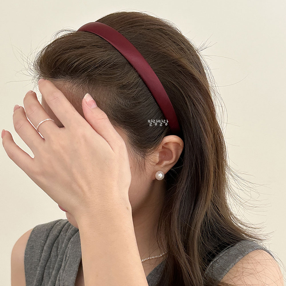 심플 새틴 기본 머리띠 공단 슬림 데일리 얇은 헤어밴드