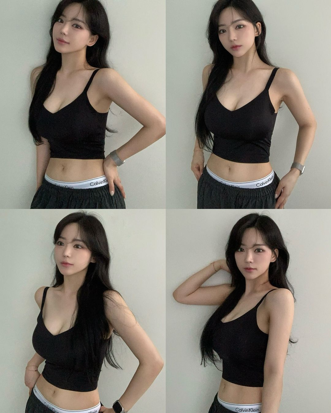 [아나콘다][2pack] 슬림업 나시 크롭탑(A~E컵) 이미지 2