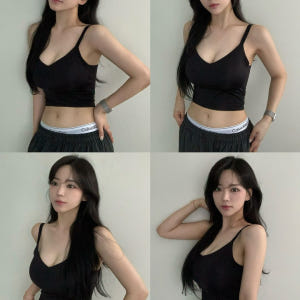 [아나콘다][2pack] 슬림업 나시 크롭탑(A~E컵) 착용 후기 | 사이즈/핏 총정리 - 상품 이미지 2