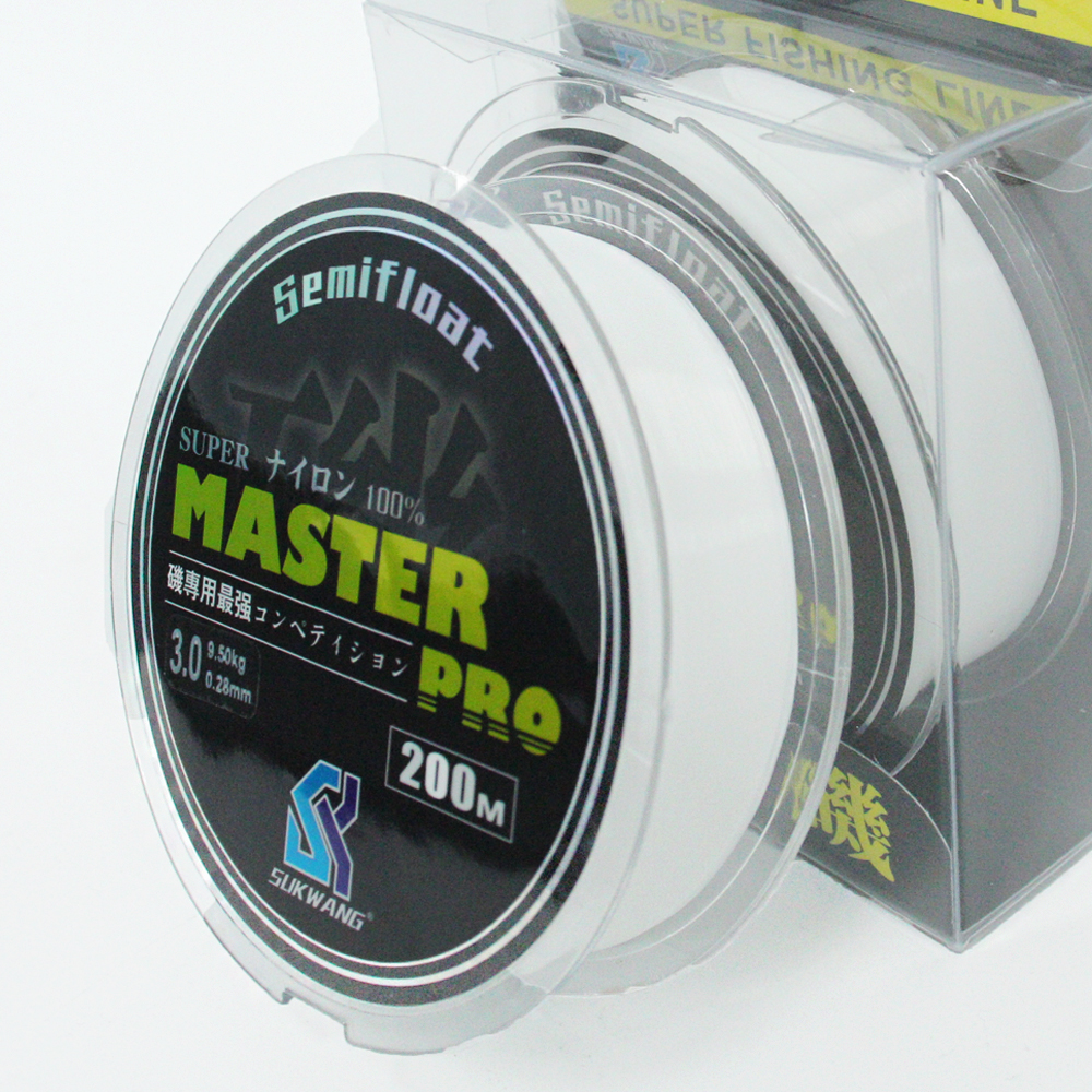 세미플로팅 바다 낚시 원줄 모노라인 낚시줄 세미플로트 1.5호 화이트 200m