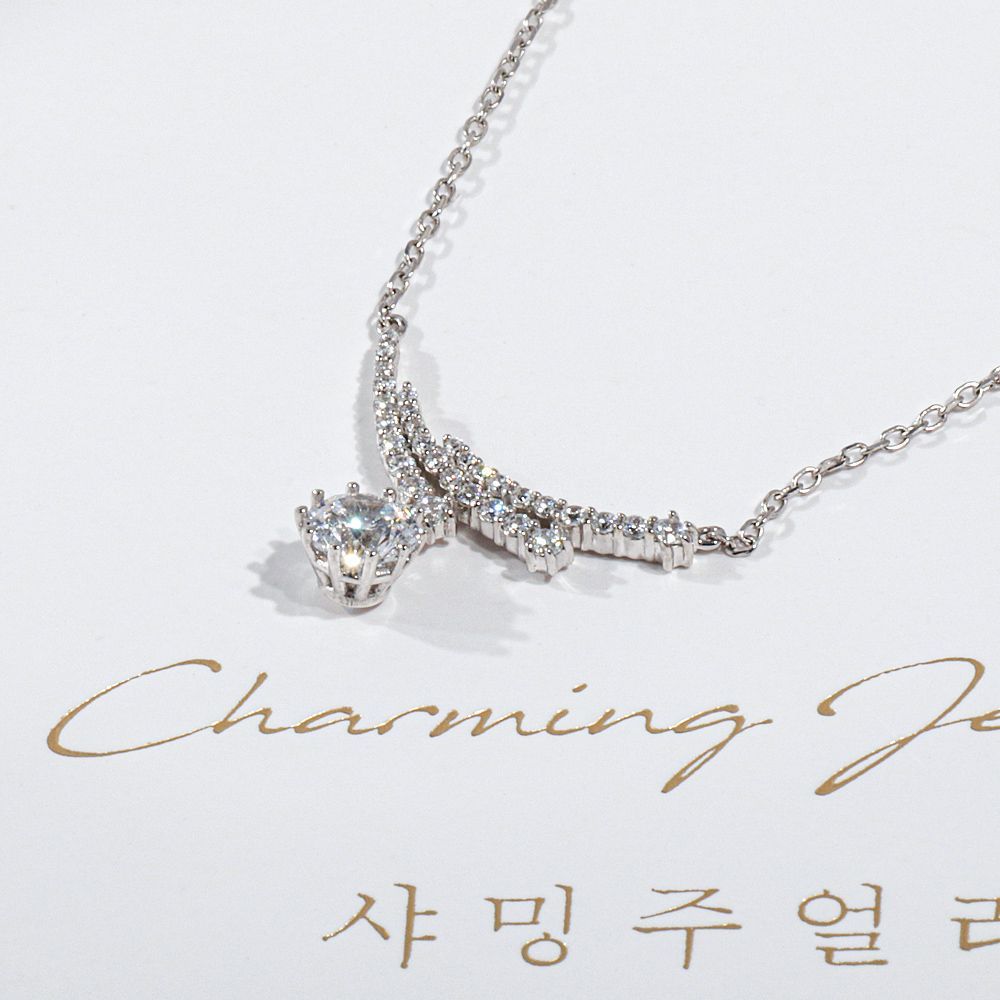 7부 랩 다이아 목걸이 IGI GIA 트리마제 프러포즈 웨딩 결혼 기념일 선물 예물 - 상세 이미지 3