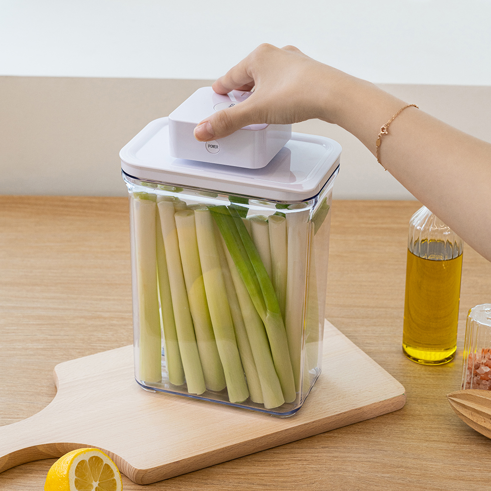 [N단독구성] 프랑코 파워바큠 진공 밀폐용기 올인원 세트 10P(무선 진공 오토펌프 포함)