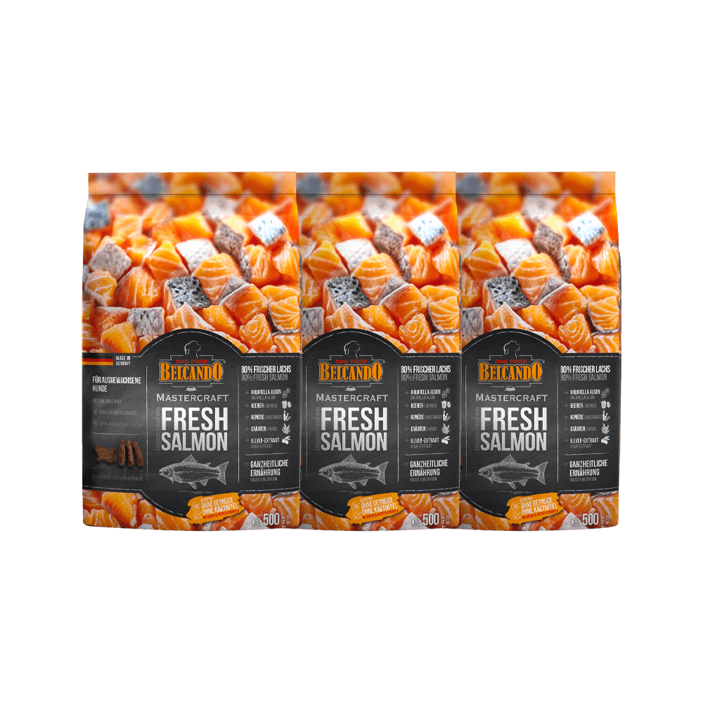 벨칸도 마스터크래프트 연어 500g x 3개(1.5kg) 생육 독일수입사료 강아지사료