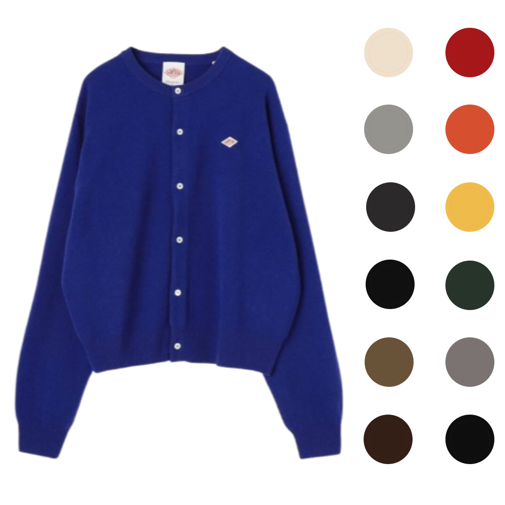 단톤 가디건 LAMBSWOOL CREW NECK KNIT DNB242L102-0003 가을 겨울 가디건 - 메인 이미지