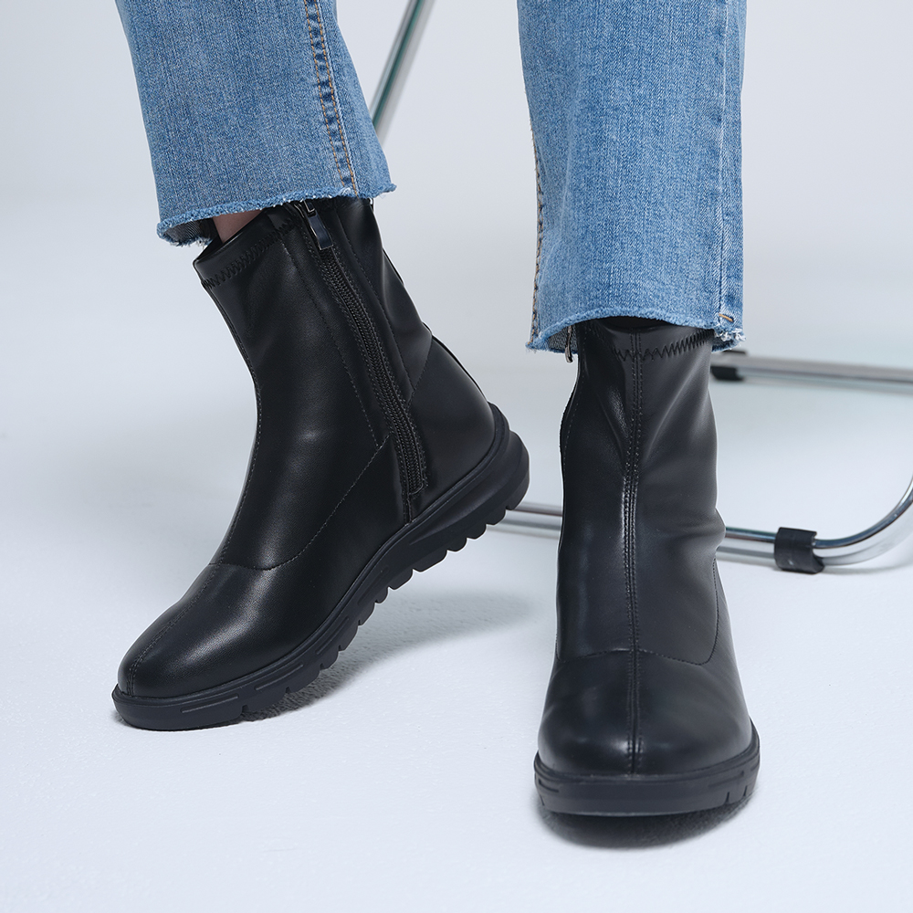 [기모안감] 230~255 데이워크 발편한 아치깔창 여성 앵클 스판 부츠 코이 DW30051 - 상세 이미지 3