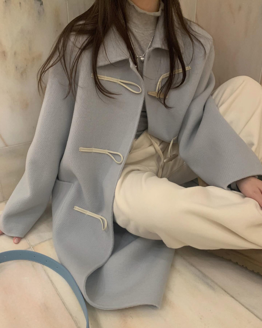 [🧸떡볶이코트] 프리티영띵 카라 토글 핸드메이드 더플 롱 코트 3color 상세 이미지 10