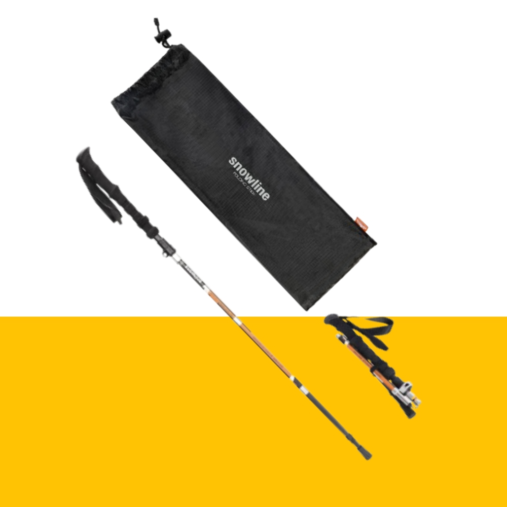 스노우라인 등산스틱 카본 트레커스틱 125 2개 세트 접이식 등산용 경량 백패킹 스틱