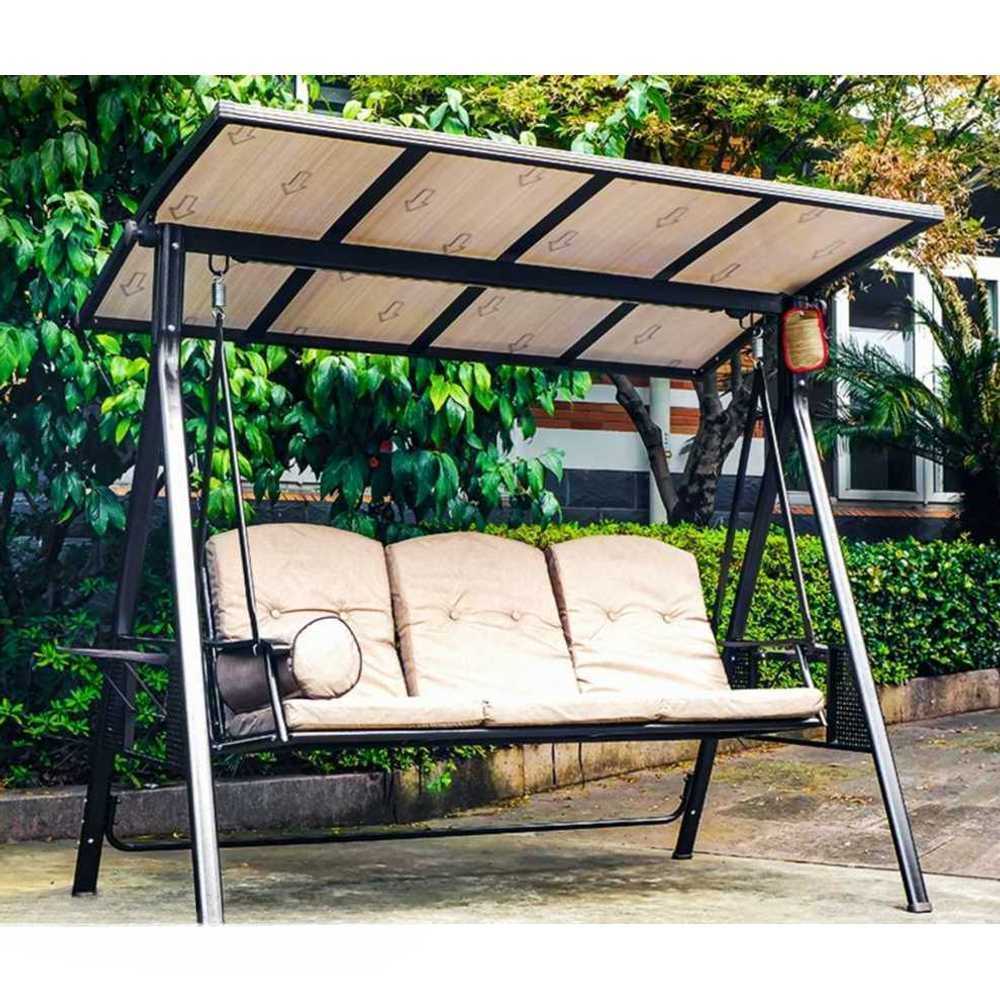 3인 스윙체어 야외 그네 마당 흔들벤치 펜션 카페 - 상품 이미지