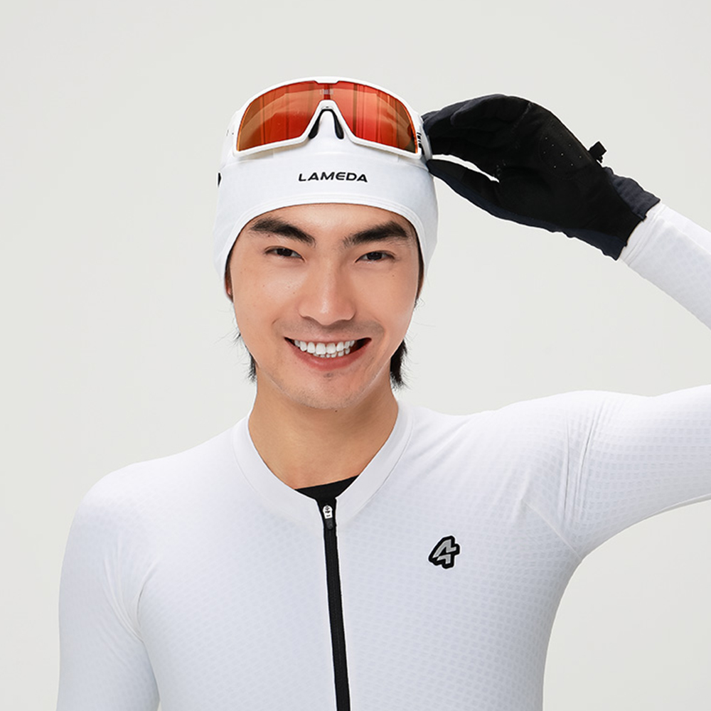 라메다 스포츠 이너캡 방한모자 기모원단 귀보온 2024AWXX454 남녀공용 화이트 - 상세 이미지 3