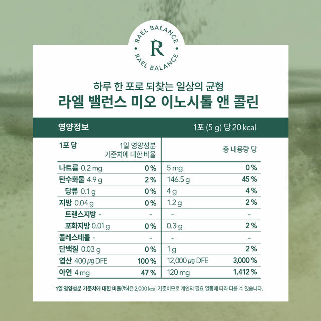 라엘 미오 이노시톨 캐롭추출분말 40:1 배합 콜린 엽산 아연 30포, 1개 — 다양한 이노시톨 제품 중 라엘을 선택하는 이유는 무엇일까요?