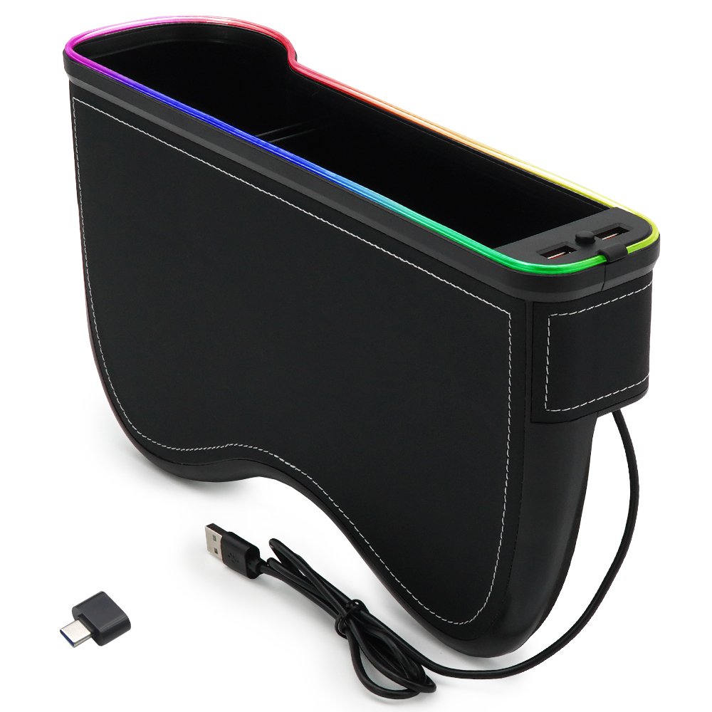 차량용 멀티 컵홀더 틈새 수납함 사이드포켓 QC3.0 USB 충전기 - 상세 이미지 3