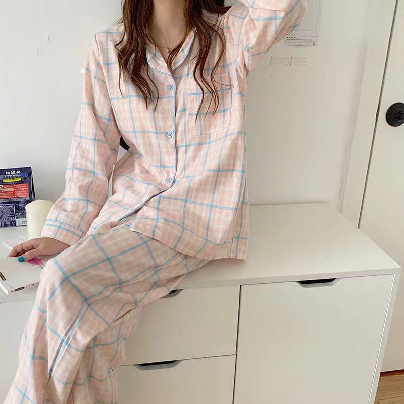 파자마 잠옷 여성잠옷 홈웨어 스프링체크 - 상세 이미지 2