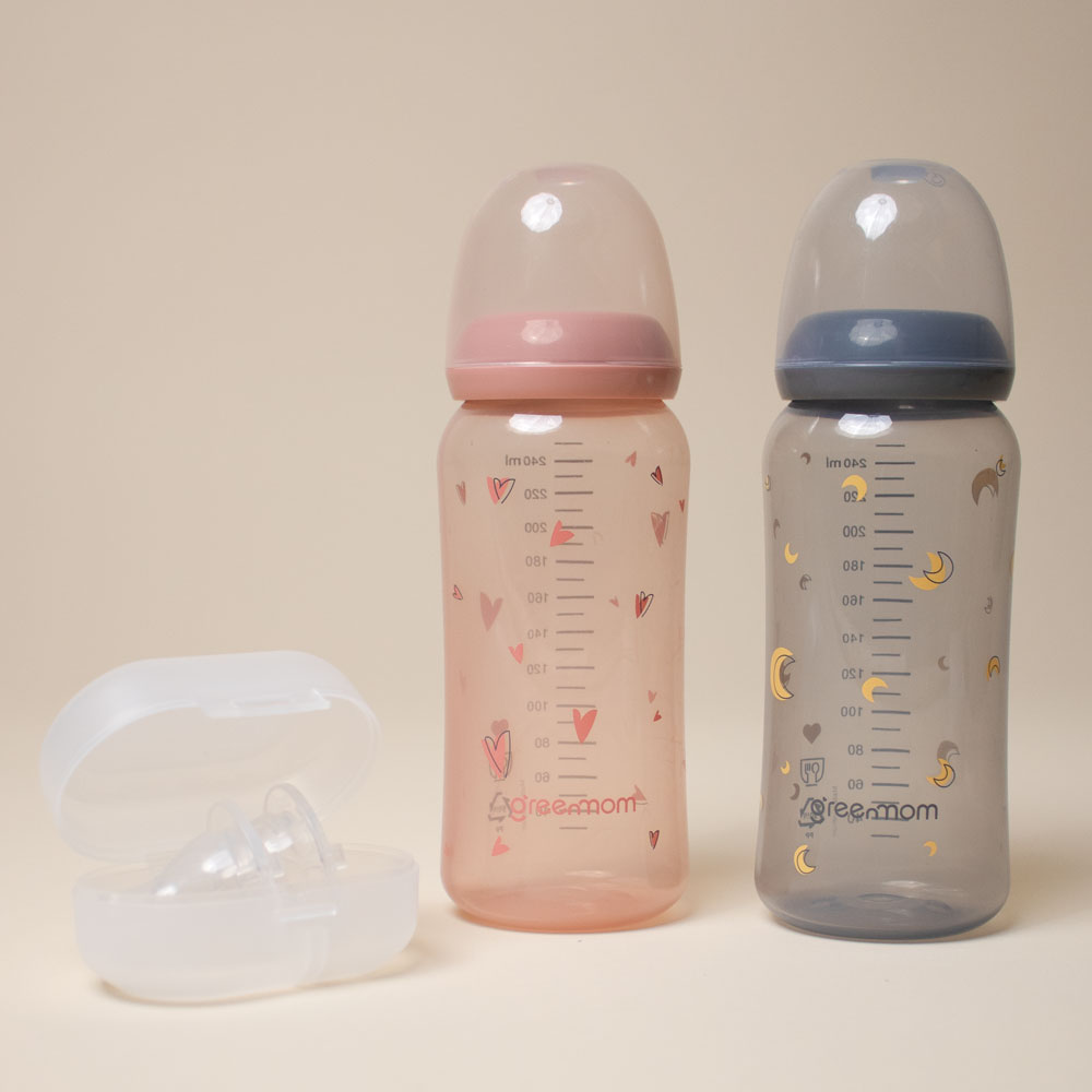 [컬러세트] PP 컬러 슬림형 젖병240ml2개 아이쏙2개(케이스) - 상세 이미지 2