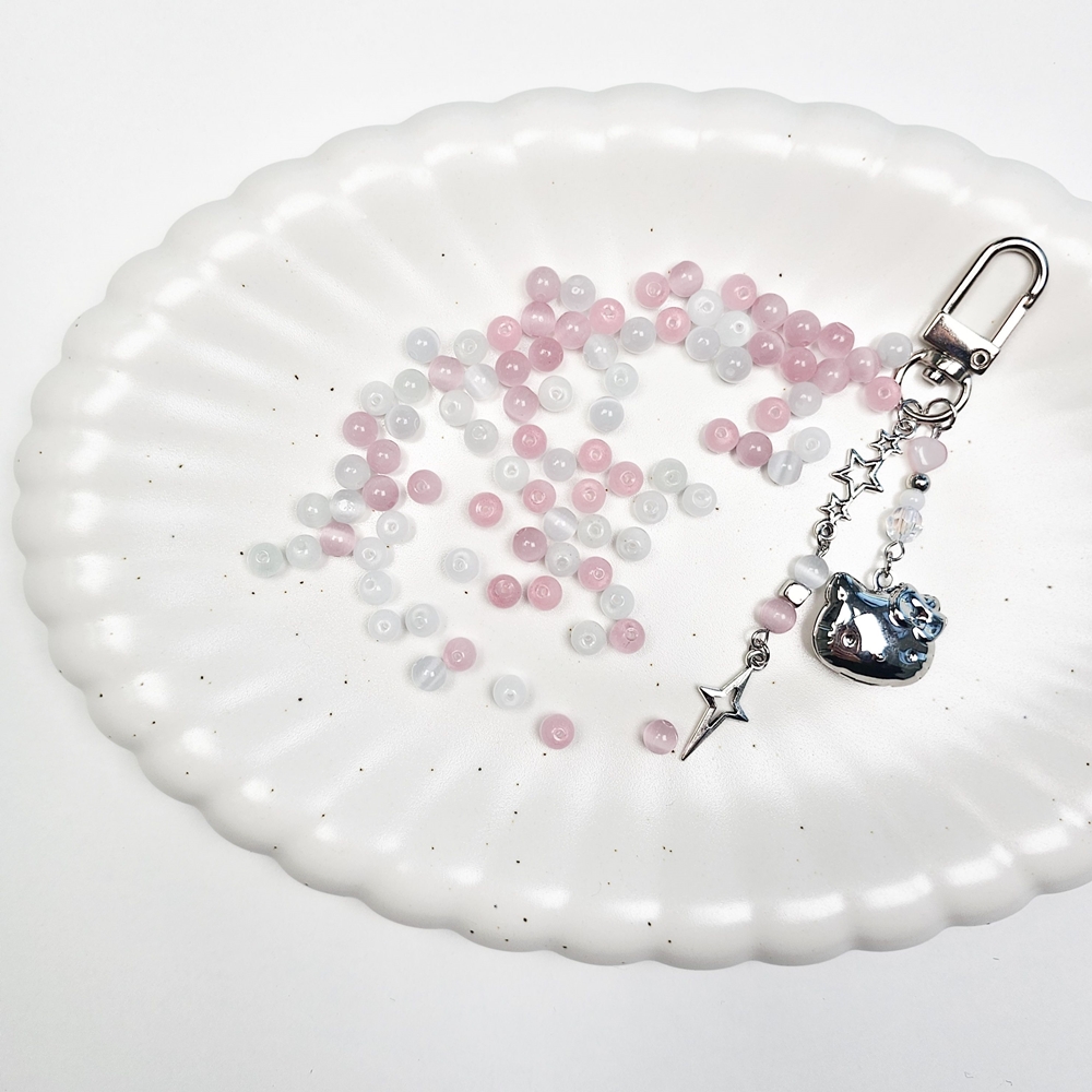 캣츠아이 구슬 6mm 8mm 비즈공예 키링 열쇠고리 팔찌 슬라임 만들기 이미지 2