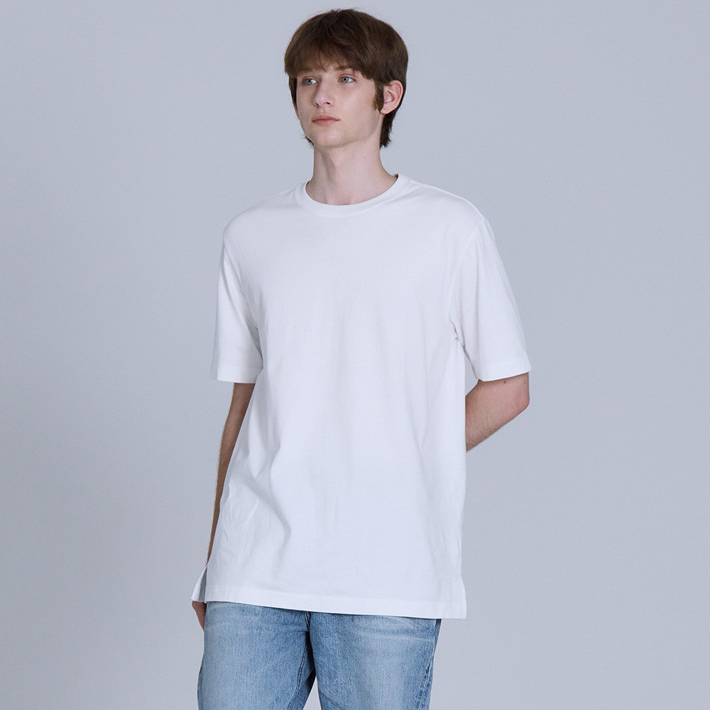 베이직하우스 2SET 16수 레귤러핏 레이어드 무지 반팔 티셔츠 제품 이미지