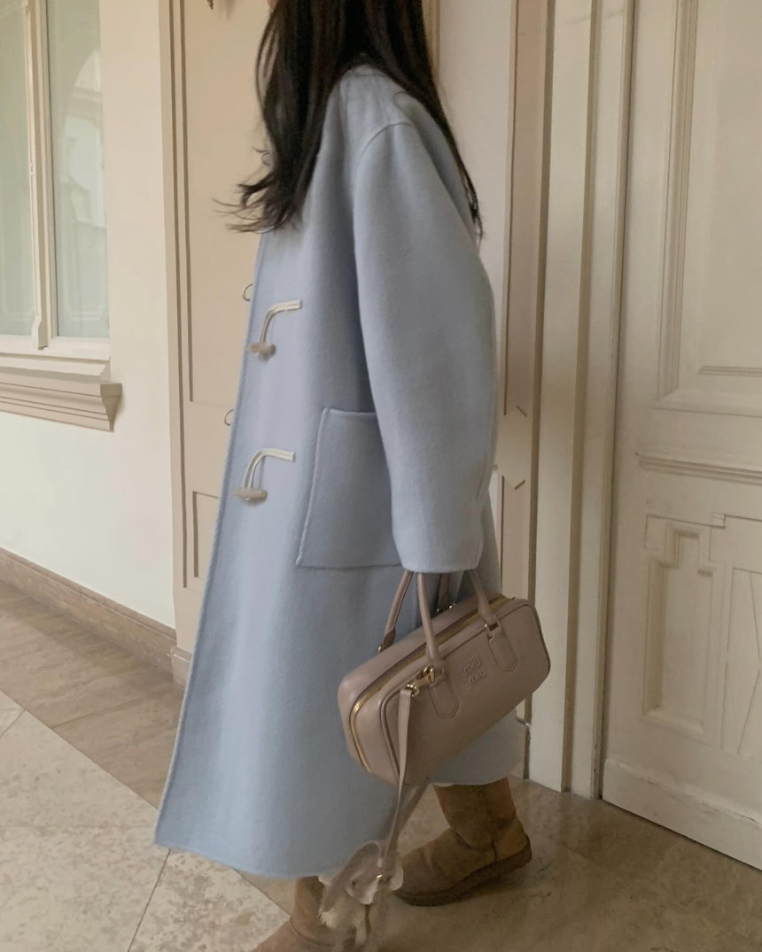 [🧸떡볶이코트] 프리티영띵 카라 토글 핸드메이드 더플 롱 코트 3color 상세 이미지 5