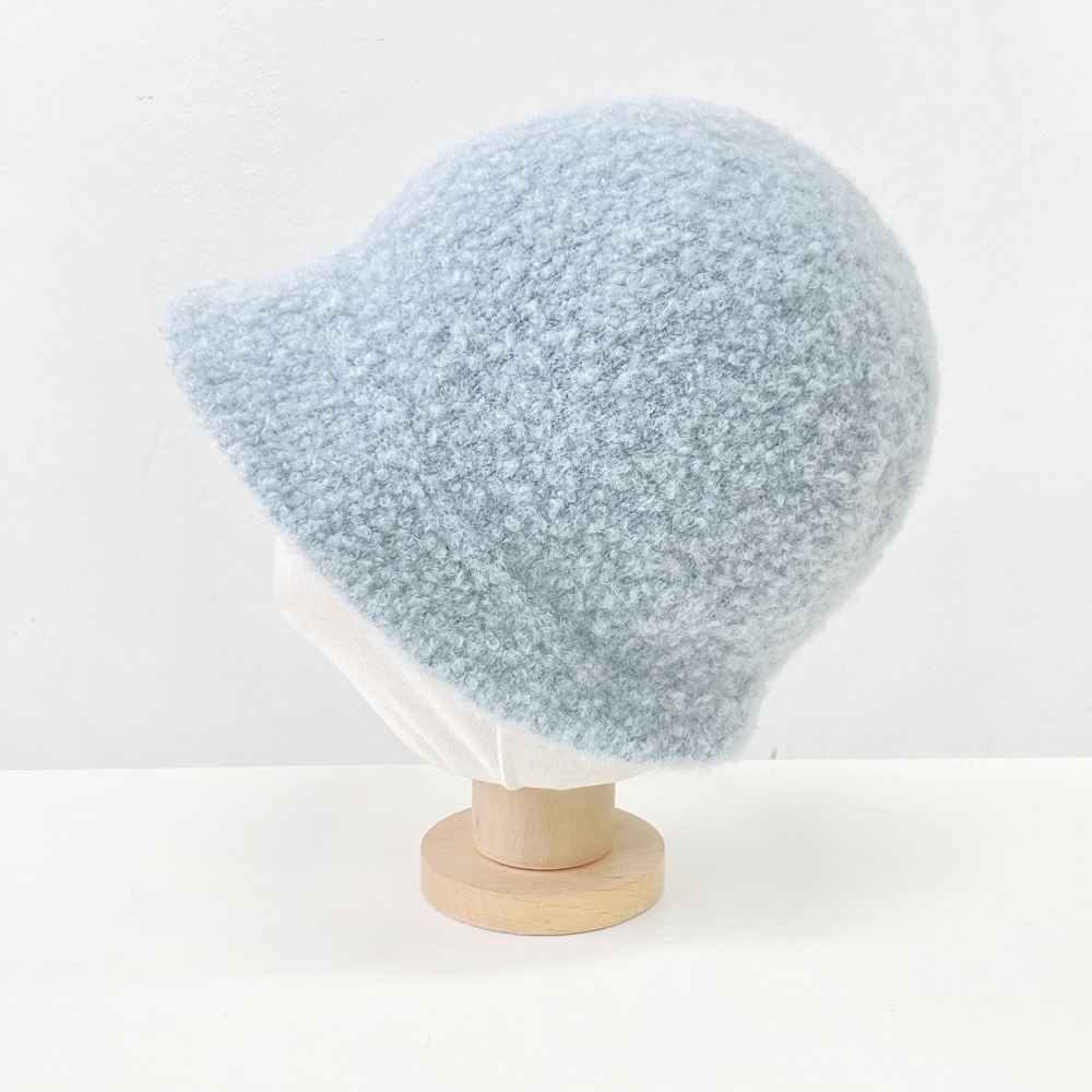 빔 뽀글이 양털 여성 겨울 알파카 니트 벙거지 모자 숏 버킷햇