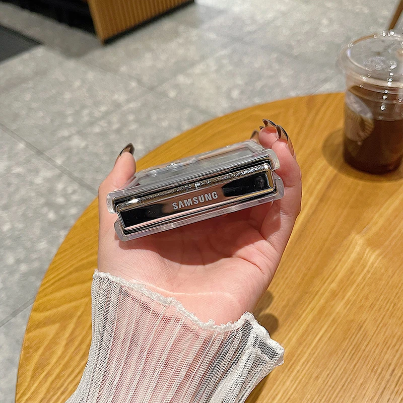맥세이프 케이스 클리어 자석 마그네틱 파손방지 모서리보호 슬림 투명, 갤럭시Z 플립4 이미지 7