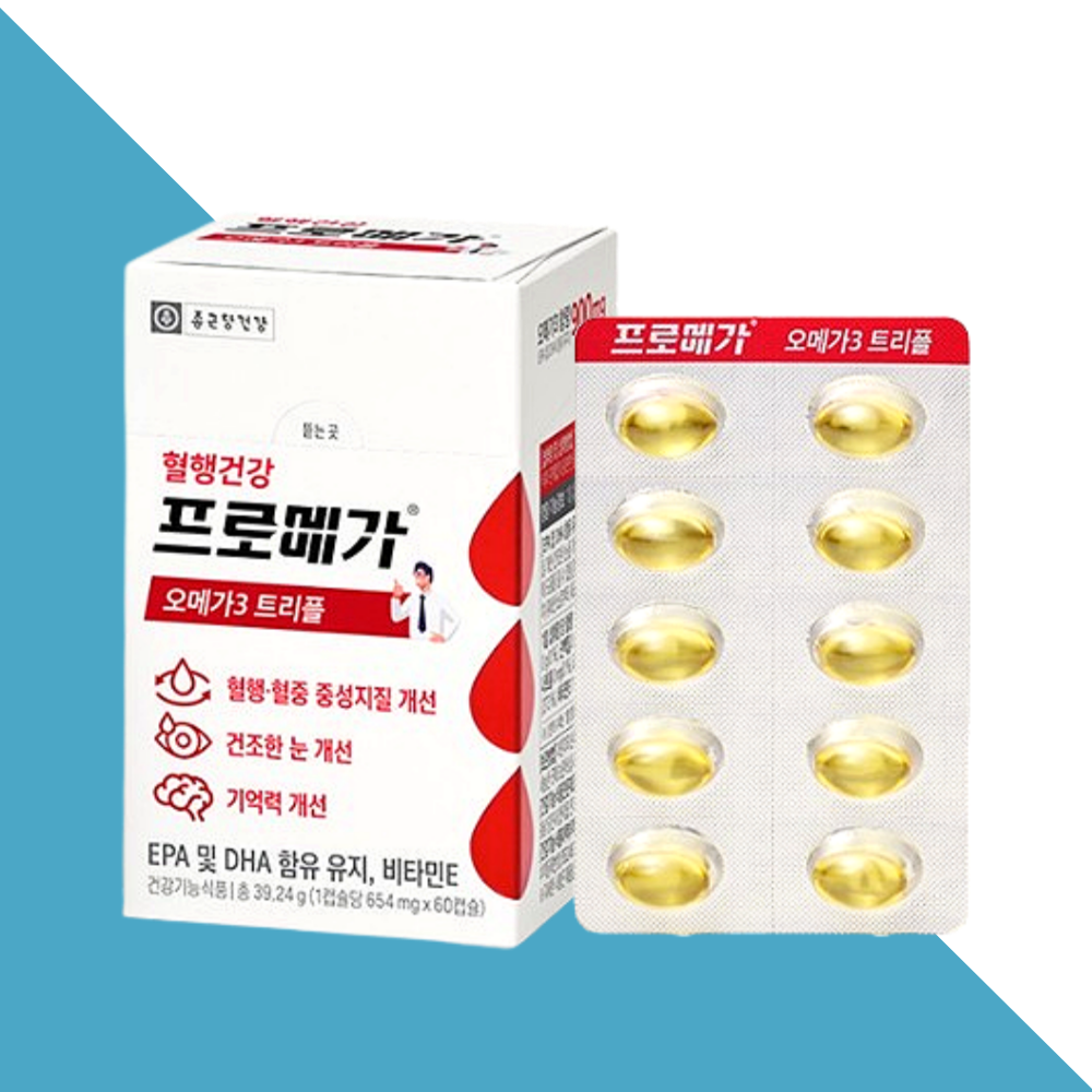 종근당 프로메가 오메가3 트리플 혈행건강 60캡슐X1개 - 메인 이미지