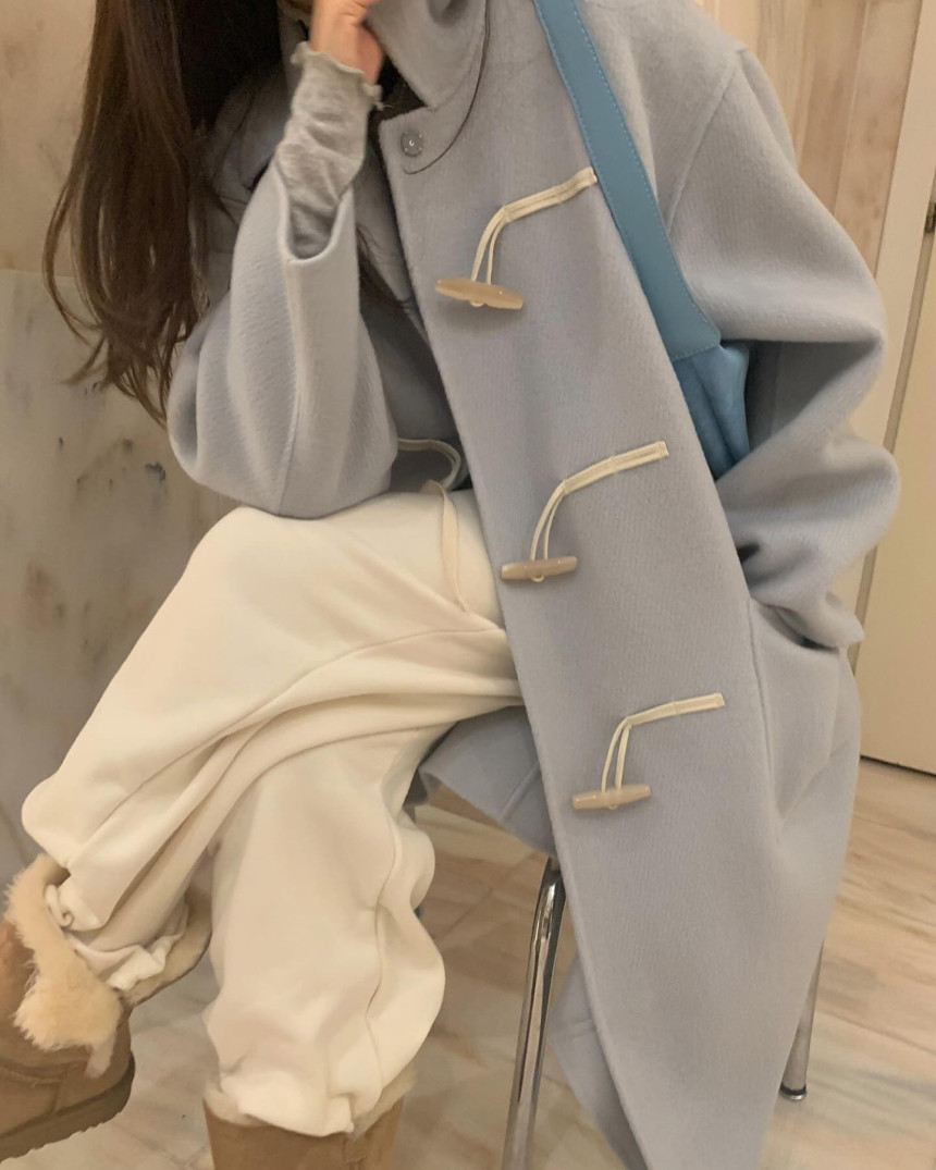 [🧸떡볶이코트] 프리티영띵 카라 토글 핸드메이드 더플 롱 코트 3color 상세 이미지 9