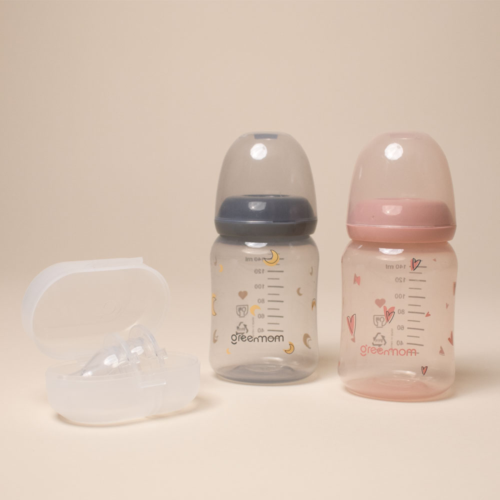 [컬러세트] PP 컬러 슬림형 젖병140ml2개 아이쏙2개(케이스) - 상세 이미지 2