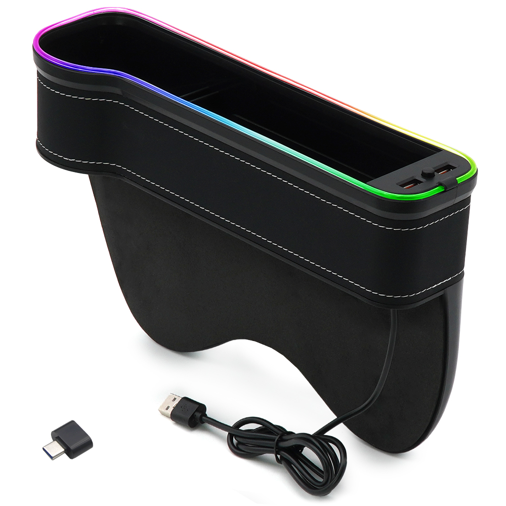 차량용 멀티 컵홀더 틈새 수납함 사이드포켓 QC3.0 USB 충전기 - 상세 이미지 2