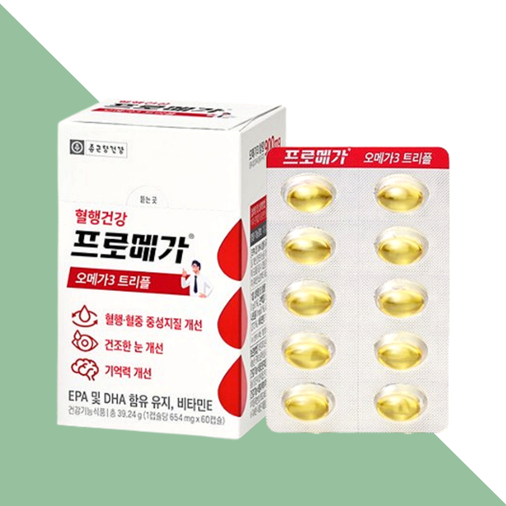 종근당 프로메가 오메가3 트리플 혈행건강 60캡슐X1개 - 상세 이미지 4