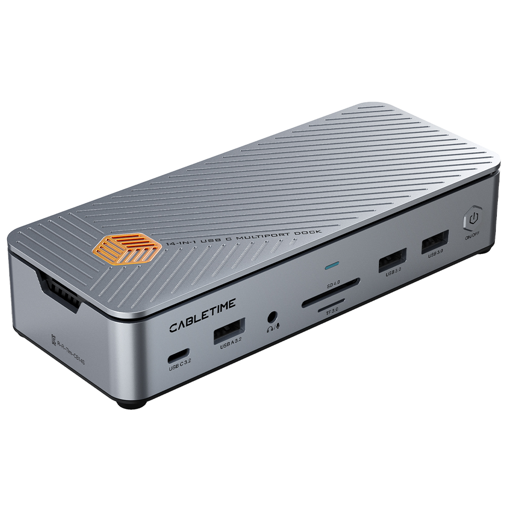 케이블타임 트리플 디스플레이 15in1 C타입 8K 도킹스테이션 HDMI DP NVMe SSD 인클러저 멀티허브 CB14S - 상품 이미지
