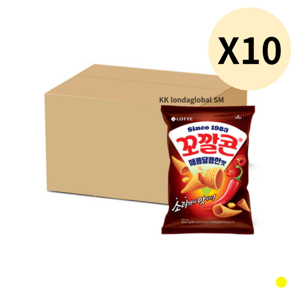 롯데 꼬깔콘 매콤달콤 간식 스낵 과자 대용량 120봉 : 하이하이글로벌