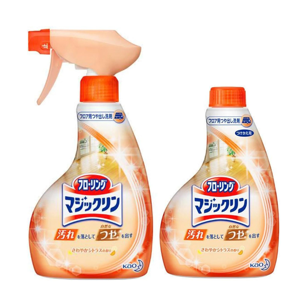 카오 거실 바닥 청소세제 본체400ml + 리필400ml