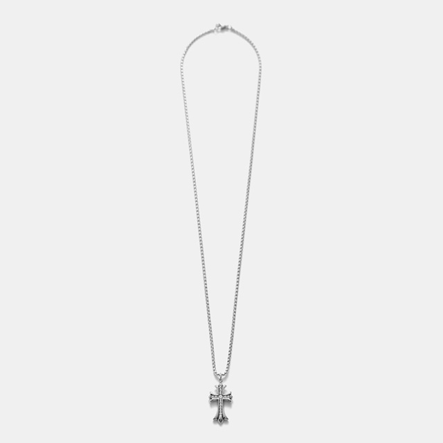 모던 큐빅 양면 십자가 펜던트 써지컬스틸 목걸이 - 상세 이미지 3
