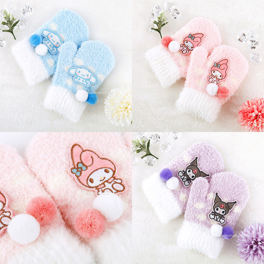 유아 스키장갑 산리오 장갑 방수 어린이 초등 방한 시나모롤 마이멜로디
