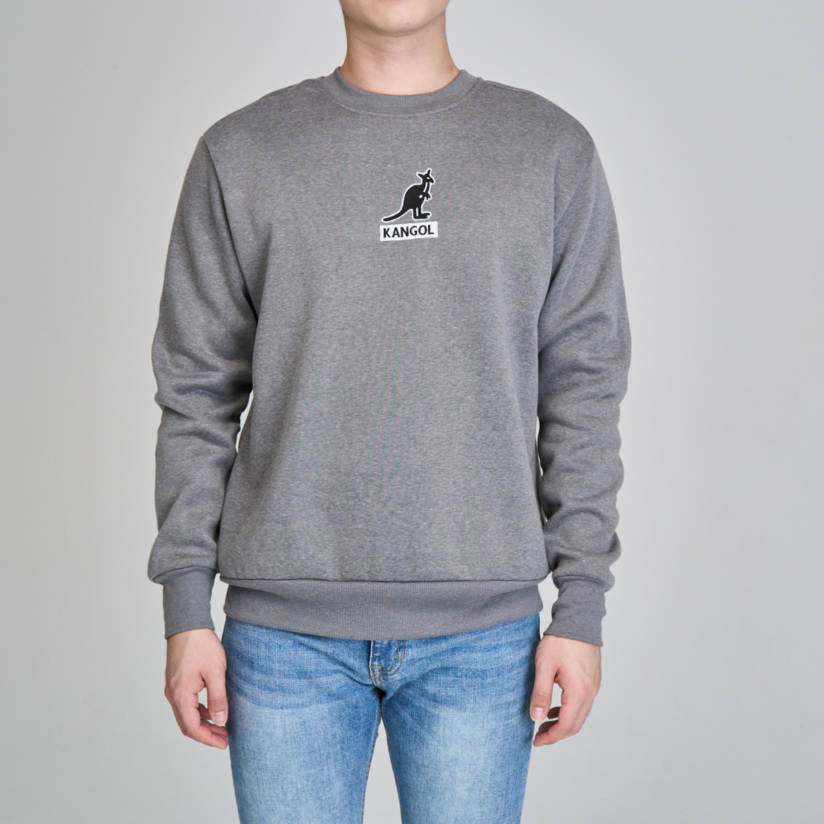 캉골 남녀공용 맨투맨 후드티 후드집업 블랙 K96215 빅로고 - 상세 이미지 5