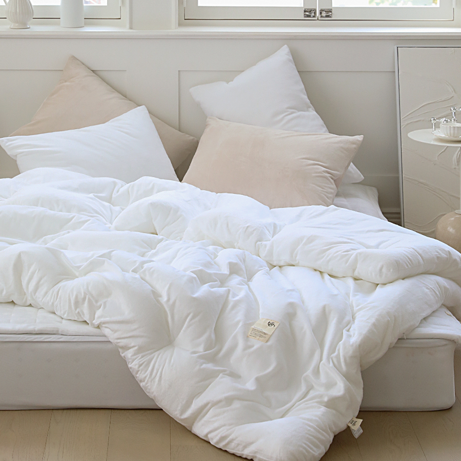 극세사이불 겨울 차렵이불 타탄 따뜻한 옥수수솜 침구 SS