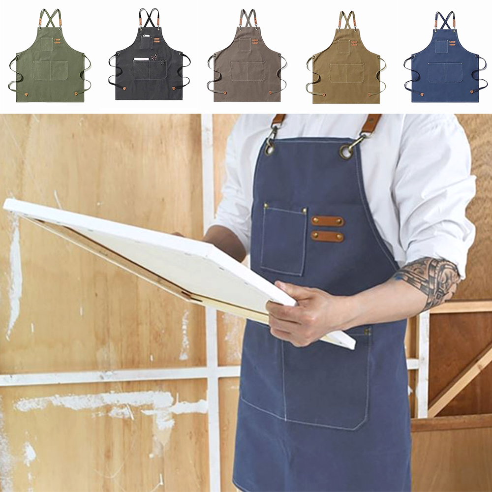 남녀 데님 앞치마 유니크 생활방수 목공 카페 공방 앞커버